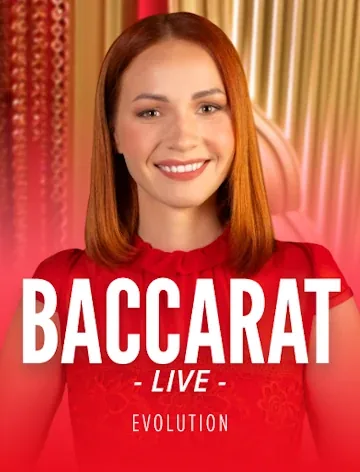 Live Baccarat shoe dealt by an Evolution croupier