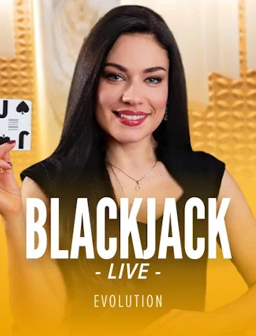 Live Blackjack dealer table streamed by Evolution